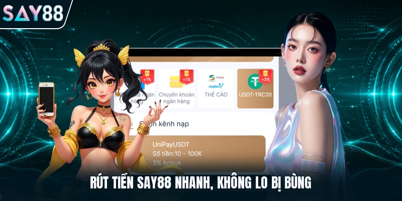Rút tiền Say88 nhanh, không lo bị bùng